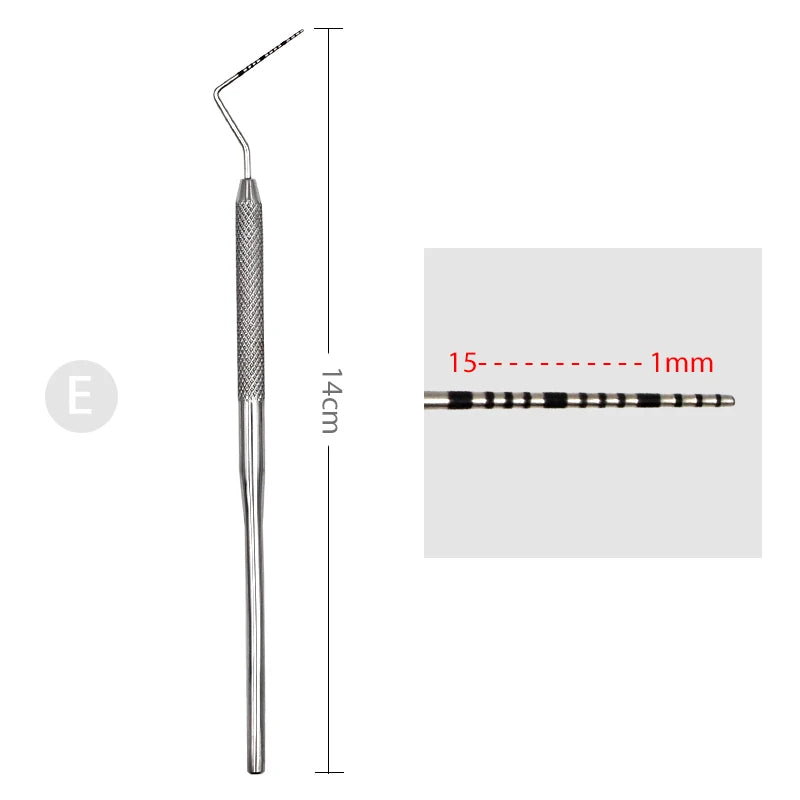 1 Piece Dental Periodontal Probe with Scaler 1pc Stainless Steel Oral Teeth Explorer Endodontic Instrument Tools