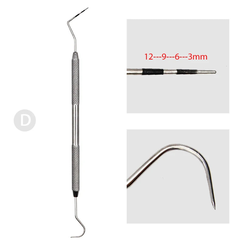 1 Piece Dental Periodontal Probe with Scaler 1pc Stainless Steel Oral Teeth Explorer Endodontic Instrument Tools
