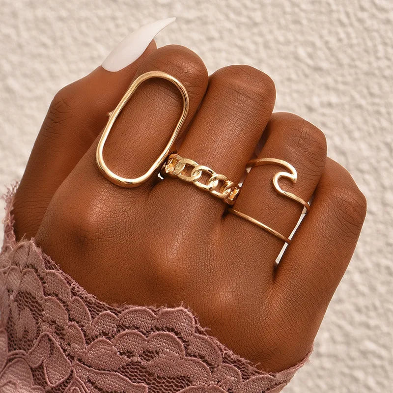 2023 women ring set bague femme matching rings bohemian fashion jewelry schmuck finger accesorios mujer couple gift wholesale