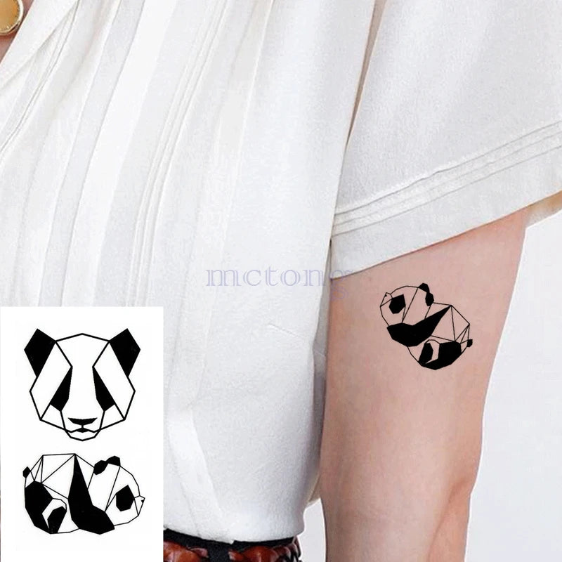 Pelekat Tato Sementara Kalis Air Tato Huruf Segitiga Rama-Rama Tatuajes Tangan Tatouage Body Flash FakeTattoo Sticker Taty
