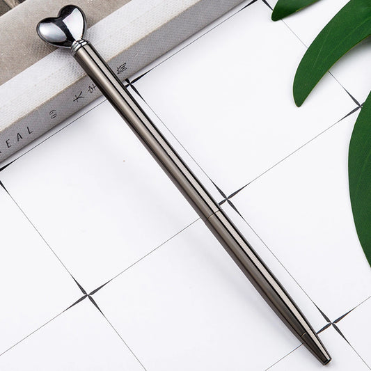 Ellen Brook 1PCS Creative Multicolor Ballpoint Pen Business Metal Heart Office Pens School Stationery Office Supplies