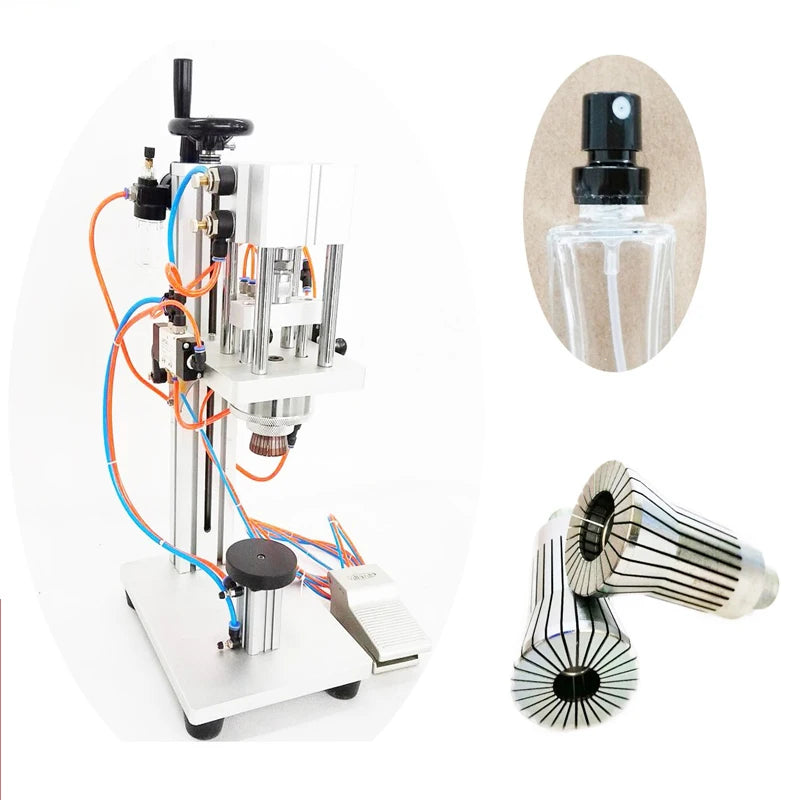 Pneumatic Perfume Crimping Machine Capper Metal Cap Press Machine Sealing Machine Perfume Capping Machine Crimper Sealer