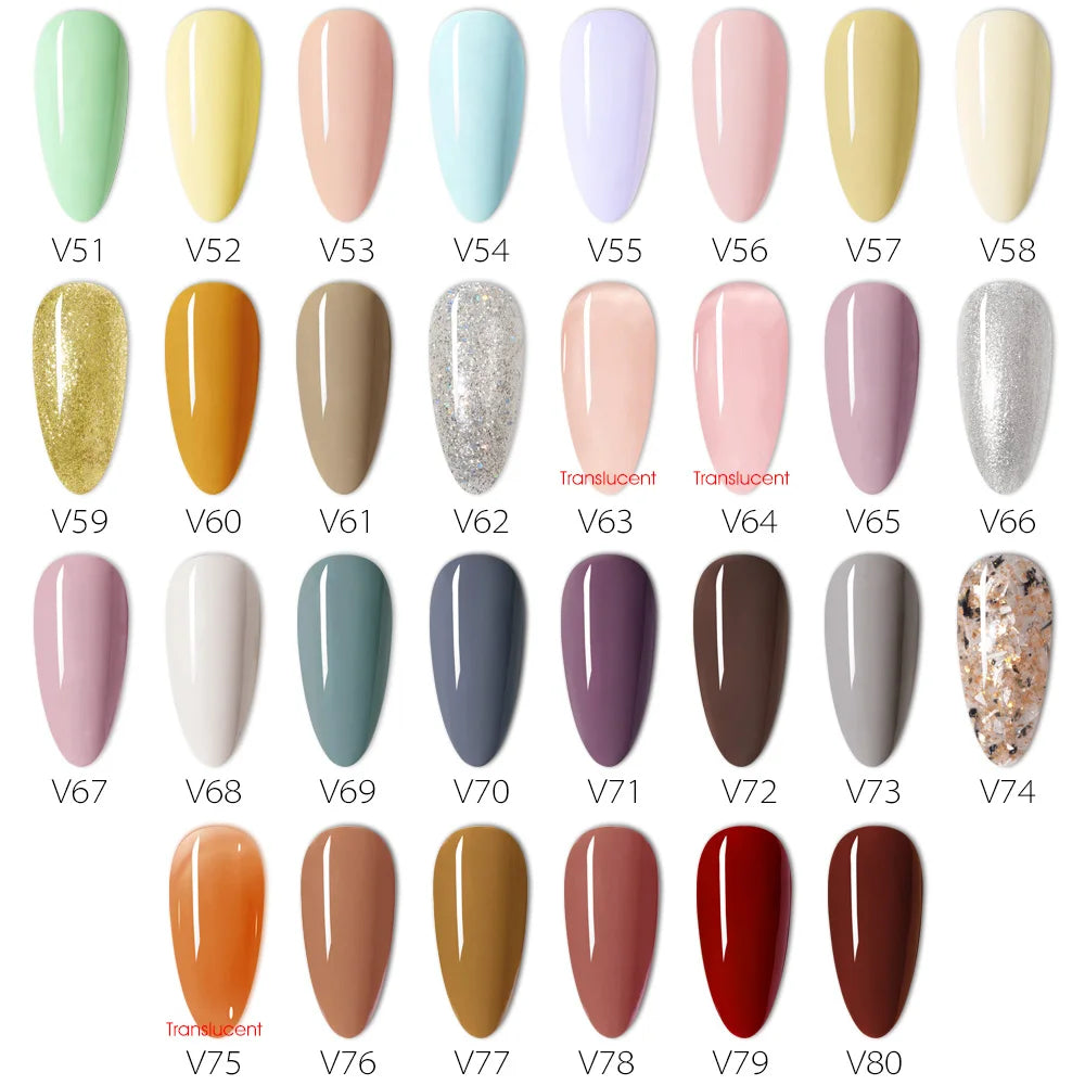 Petua Seni Kuku Venalisa Reka Bentuk Manikur Kosmetik Kuku Profesional 60 Warna LED UV Rendam Cat Gel Lacquer Pengilat Kuku