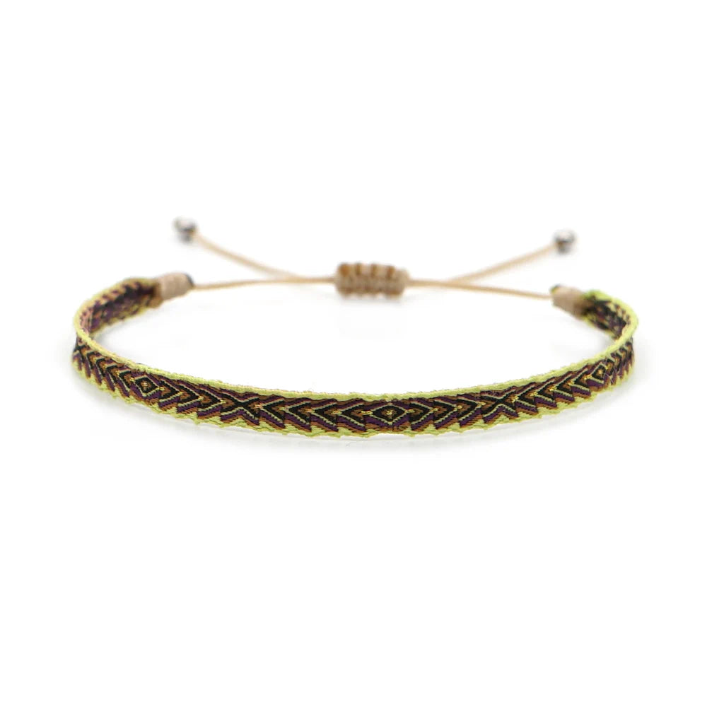Easter Braided Bracelets For Women Pattern Boho Jewelry Friendship Rope Bracelet Vintage Weave Handmade Textile Bangles