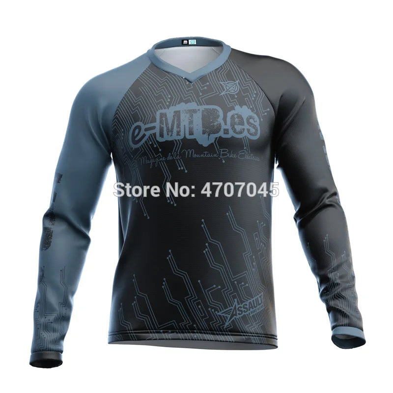 2022 cycling enduro motocross jersey dh mtb jersey mx downhill jersey bike shirt men's long sleeve cycling shirt
