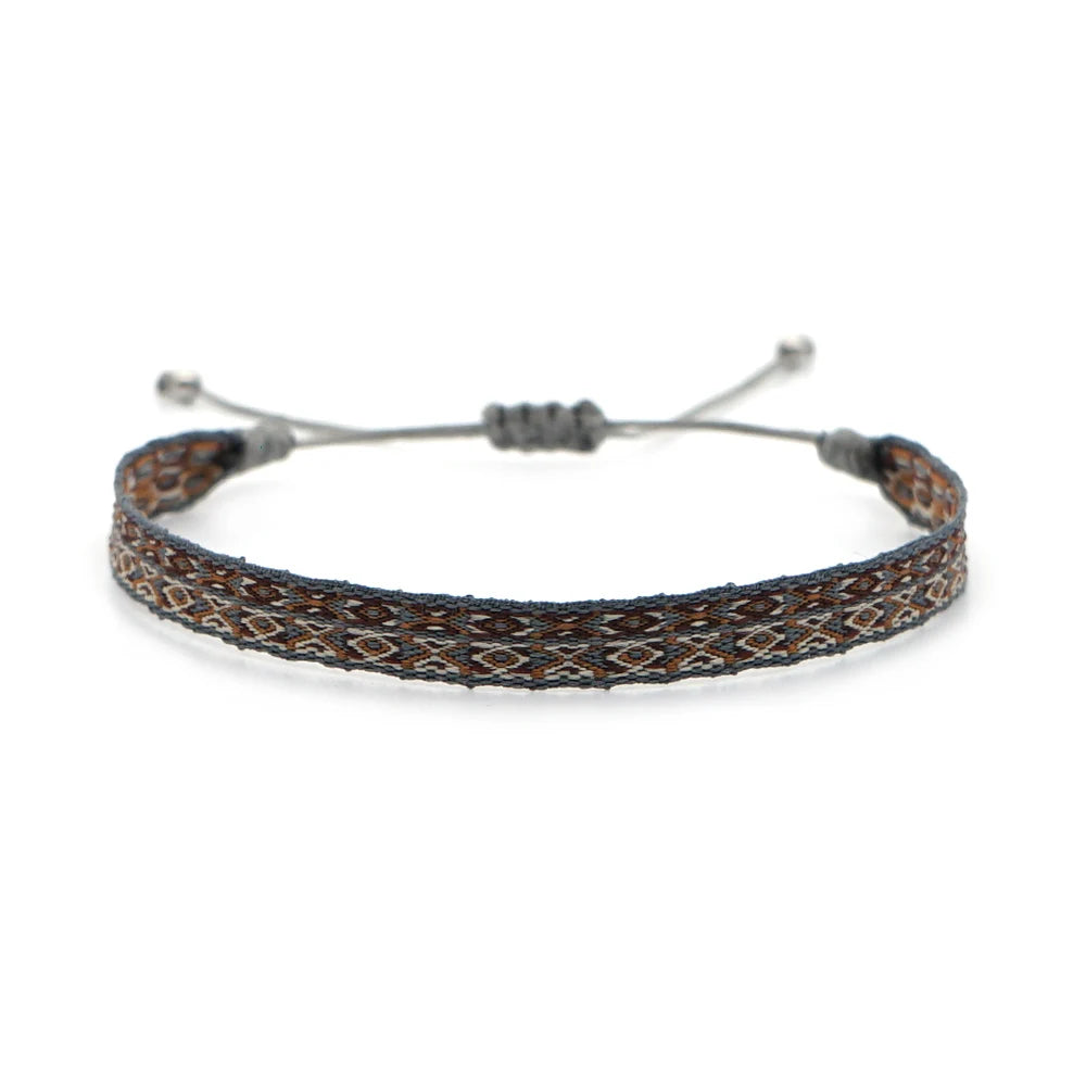 Easter Braided Bracelets For Women Pattern Boho Jewelry Friendship Rope Bracelet Vintage Weave Handmade Textile Bangles