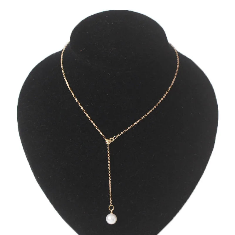 Imitation Pearl Choker Fairy Women Necklaces Korean Fashion Pearl Pendants Collar Trend Neck Jewelry Party Neck Decoration