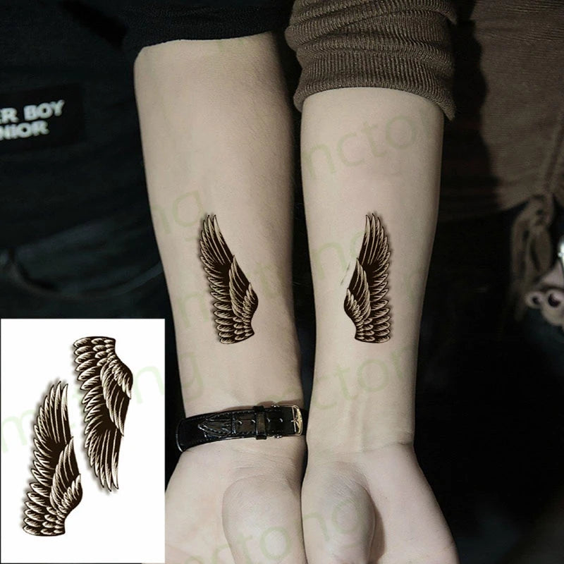 Pelekat Tato Sementara Kalis Air Tato Huruf Segitiga Rama-Rama Tatuajes Tangan Tatouage Body Flash FakeTattoo Sticker Taty
