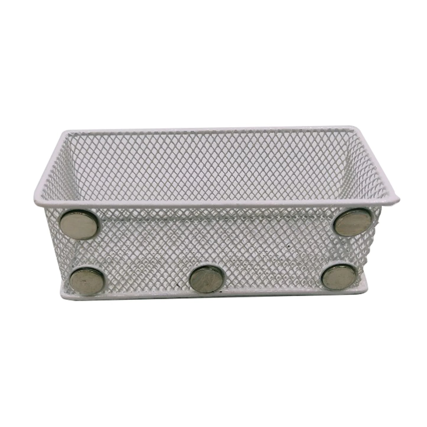Square Strong Magnetic Iron Grid Pen Holder Portable Refrigerator Magnet Storage Box Classroom Whiteboard Book Pen Organizer