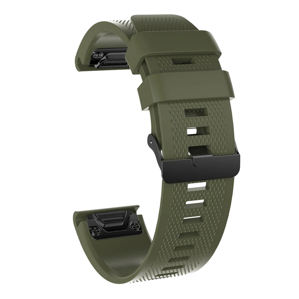 Tali sukan fesyen 26mm untuk Garmin Fenix 5X/5X Plus/6X/6X Plus Jam Tangan Gelang Pergelangan Tangan Silikon untuk Garmin Fenix 3 Tali Jam 3HR