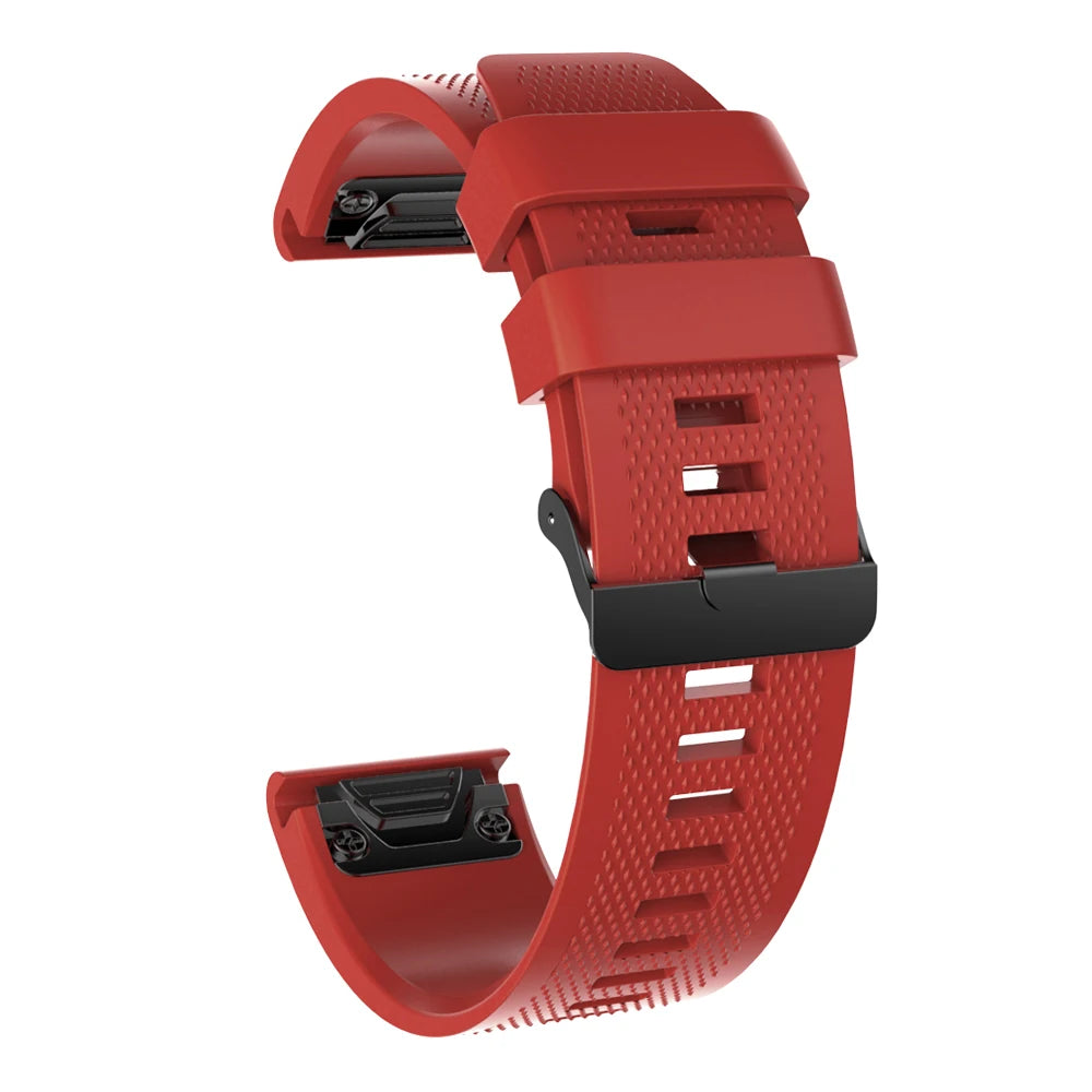Tali sukan fesyen 26mm untuk Garmin Fenix 5X/5X Plus/6X/6X Plus Jam Tangan Gelang Pergelangan Tangan Silikon untuk Garmin Fenix 3 Tali Jam 3HR