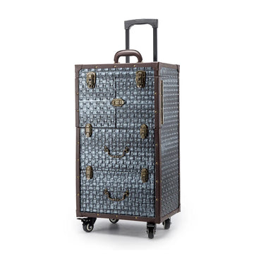 Lelaki Profesional Pendandan Rambut Rolling Bagasi Kotak Alat Wanita Troli Koper Sarung Kosmetik Salun Kecantikan Kotak Alat Laci Besar