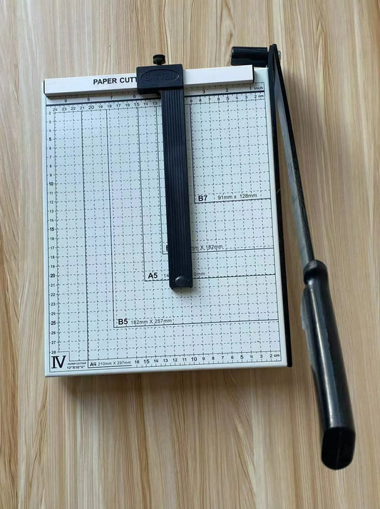 Cortador de Papel de Precisión Cuadrada Guillotina A4 Base de Madera o Metal