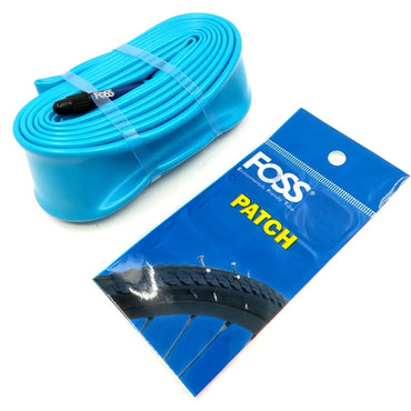 FOSS 700C Road Bike Inner Tiub & Patch F/V Presta Valve 700C*28C-28C TPE Getah Menghalang Tiub Bertindik Aksesori Basikal Berbasikal