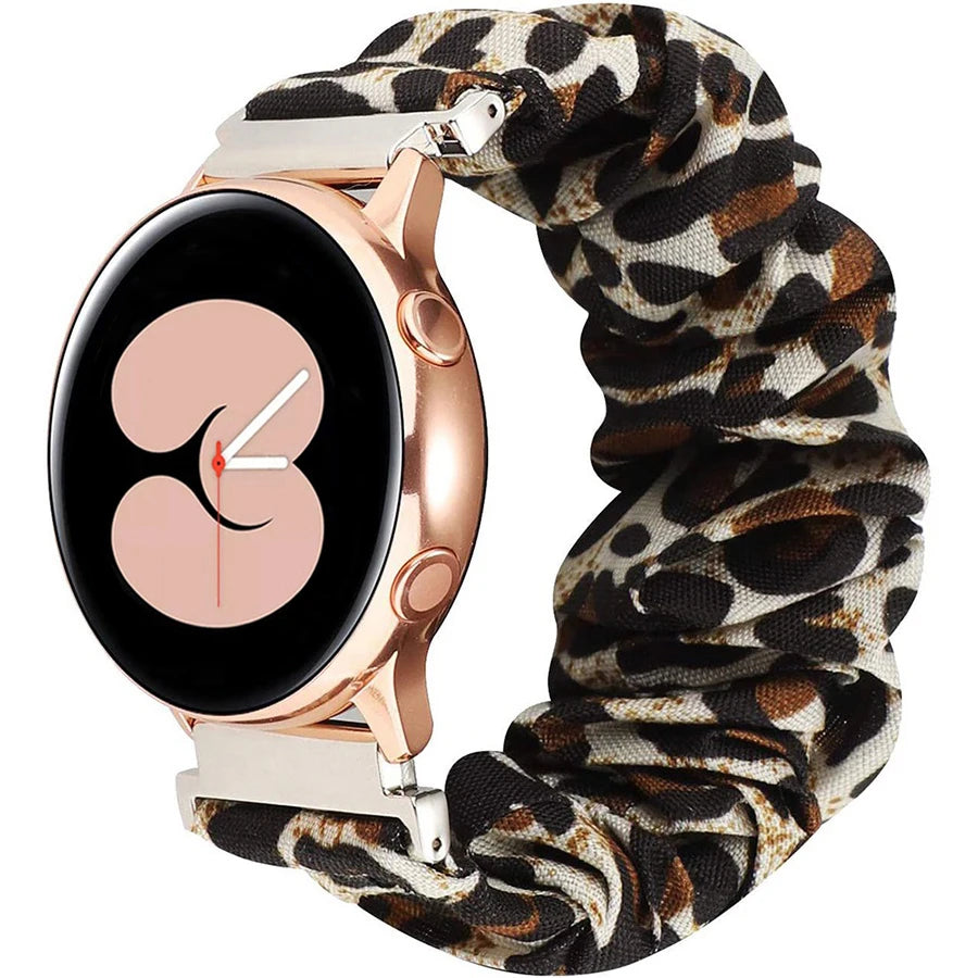 Tali Gelung Nilon Anjal Untuk Samsung Galaxy Watch 4 40mm 44mm Band Scrunchies Gelang Untuk Samsung Galaxy Watch4 Klasik 42/46mm