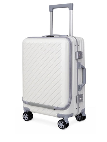 Letrend Aluminium Spinner Rolling Bagasi Kabin Beg Beg Roda Troli Perniagaan Bawa Beg Perjalanan Bagasi Ketibaan Baru