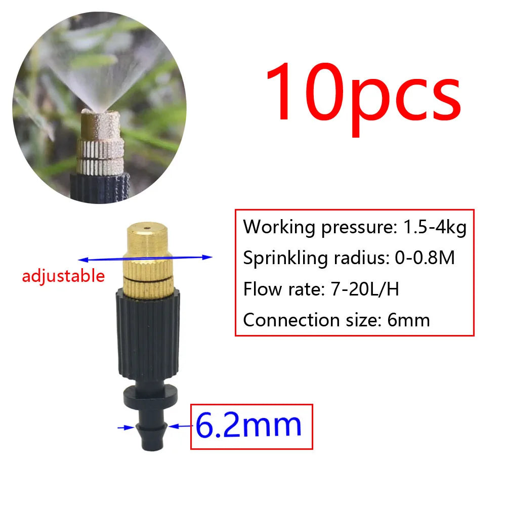 Garden Watering Sprinkler Mist Nozzle Dripper Drip Irrigation Garden Greenhouse Adjustable Mist Emitters Stake Micro Spray