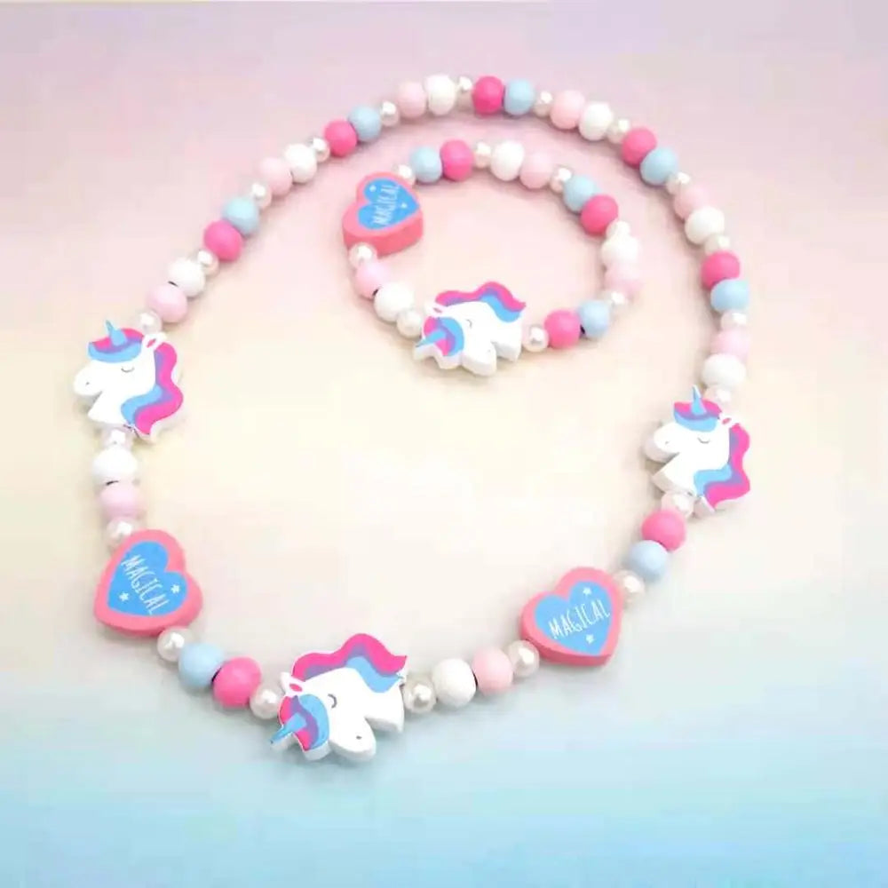 Cute Animal Flower Cartoon Flower Children's sweater necklace bracelet for children gift cp2585