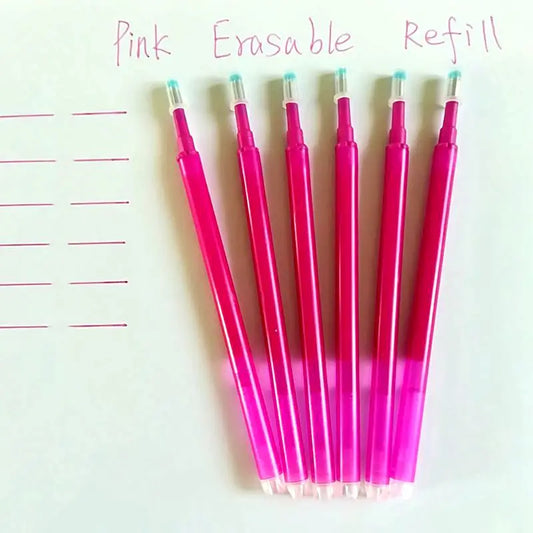 Assorted Colors Erasable Pen Refills Gel Ink Refills Friction Erasable Pens 0.7 mm for Writing Planner & Crossword Puzzles