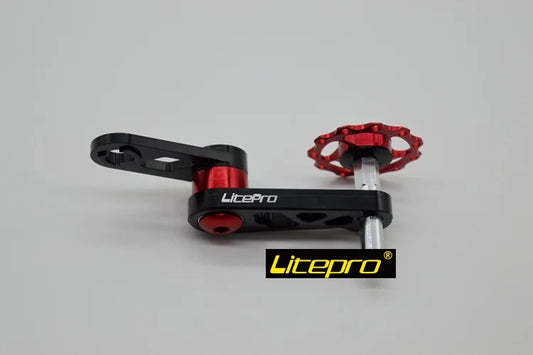 LITEPRO 412 Panduan Regangan Rantaian Basikal Lipat Pelarasan Ketegangan Penyesuai Panduan Regangan Roda Bahagian Basikal Lipat BMX