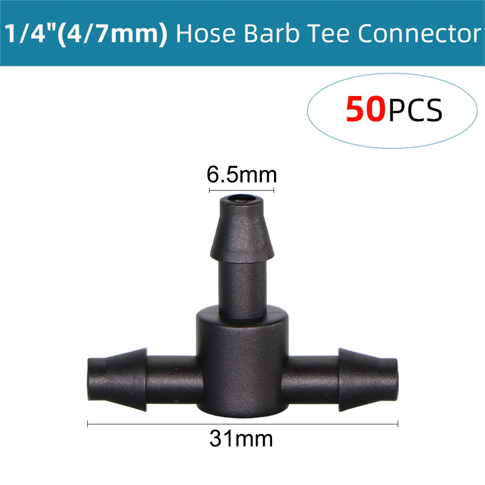 1/4'' Hose Drip Irrigation Support Stakes C Shape Hook 4/7mm Pipe Fixed Stem Holder Garden Watering Dripper Sprinkler Bracket