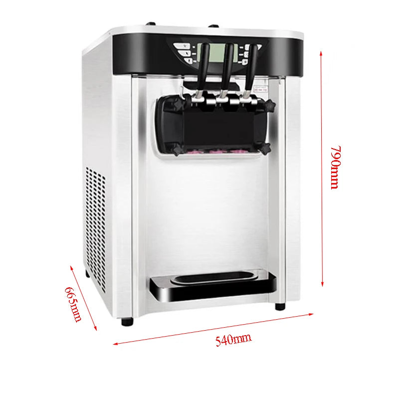 Commercial new design 30L/H soft Ice cream machine Ice cream maker with air pump and precool