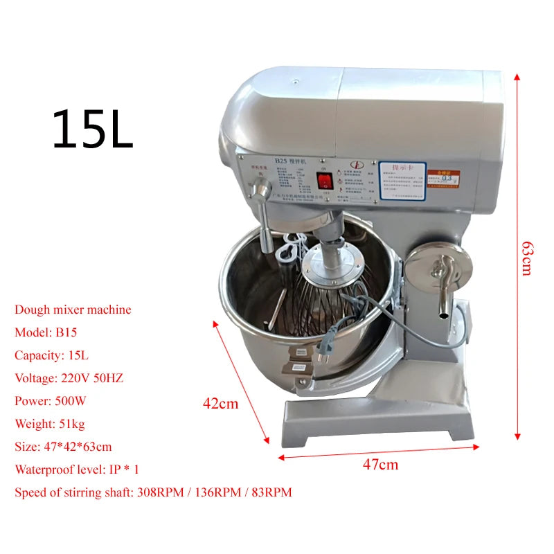 220V Electric Dough Mixer Professional Eggs Blender 10L Kitchen Stand Food Mixer Milkshake Cake Mixing Kneading Machine