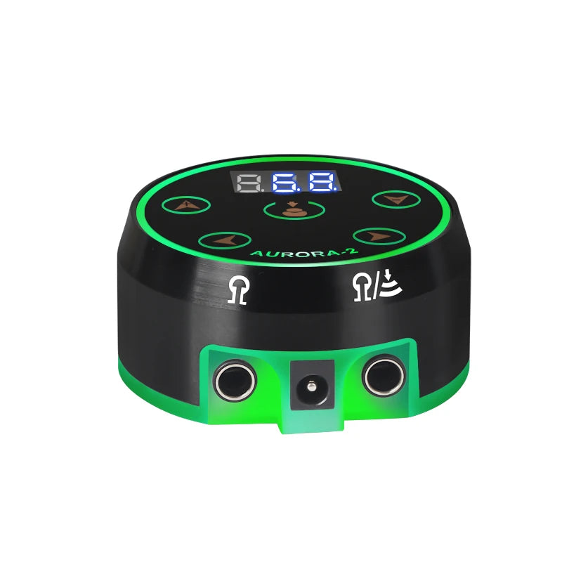 Bekalan Kuasa Tatu Digital Profesional Dikemas kini Bekalan Tatu LCD Mini AURORA II untuk Mesin Tatu
