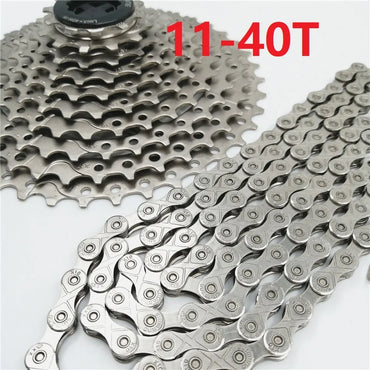 10-30 速 MTB 山地自行车卡式飞轮和链条套装 11-36T 11-40T 飞轮 116 链接 X10 链条自行车零件