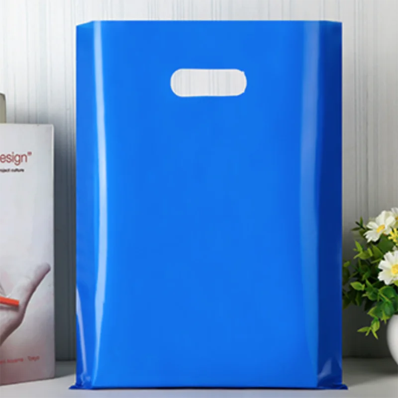 10Pieces Solid Color Gift Bags Kids Baby Boy Girl Birthday Party Supplies Wedding Candy Pouch Small Plastic Bag with Handle