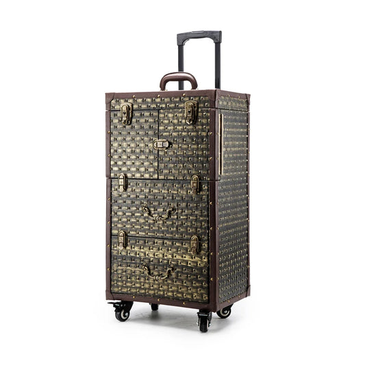 Lelaki Profesional Pendandan Rambut Rolling Bagasi Kotak Alat Wanita Troli Koper Sarung Kosmetik Salun Kecantikan Kotak Alat Laci Besar