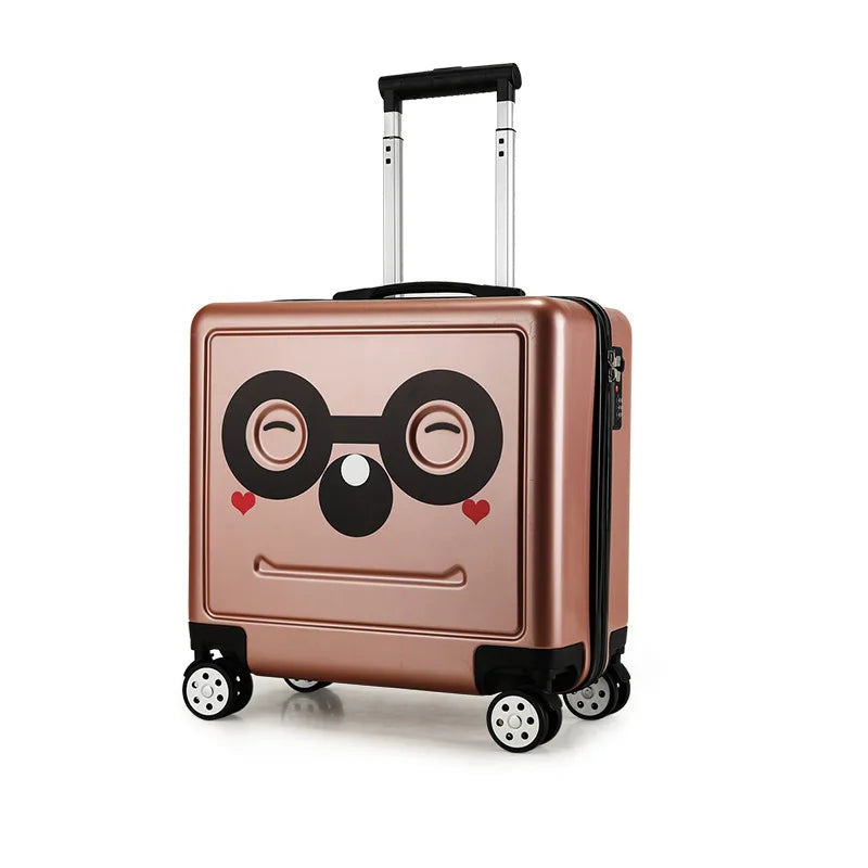 Letrend Cute Rolling Luggage Set Spinner Kids Kanak-kanak Cartton Backpack Troli Beg Beg Roda 16 inci Kabin Pelajar Batang