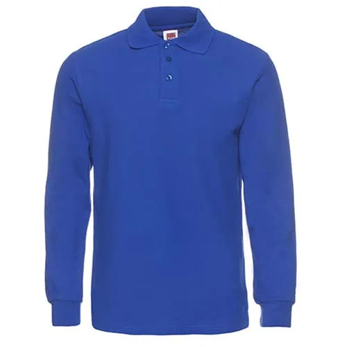 Kemeja Polo Jenama Lelaki 2024 Lengan Panjang Baju Polo Lelaki Fesyen Kasual Kapas Slim Fit Polos Jersi Lelaki Plus Saiz XS-3XL