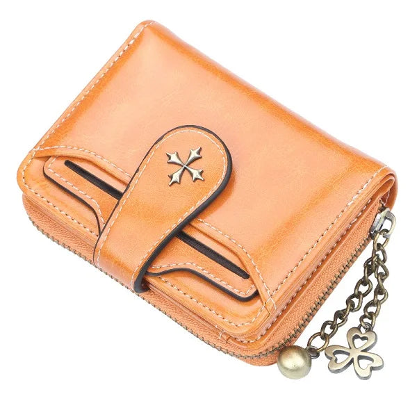 Dompet dan Dompet Wanita Beg Wang Kulit PU Wanita Dompet Pengait Pendek Pemegang Kad Syiling Kecil Biru Merah Clutch Dompet Wanita Baharu