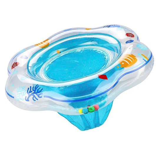 Baby Swimming Ring Float with Double Airbag Safety Seat Inflatable Infant Swim Ring Toy Kid Pool Bathtub Accessories Water Sport