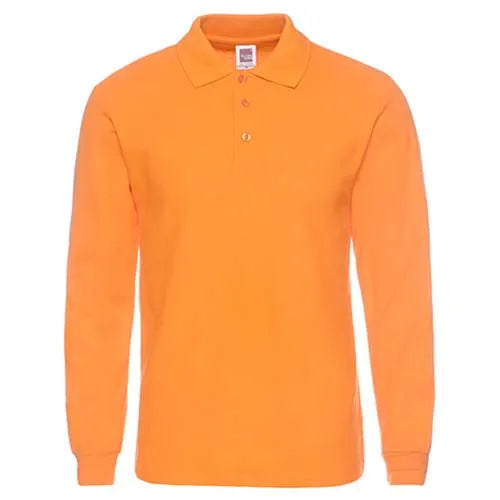Kemeja Polo Jenama Lelaki 2024 Lengan Panjang Baju Polo Lelaki Fesyen Kasual Kapas Slim Fit Polos Jersi Lelaki Plus Saiz XS-3XL
