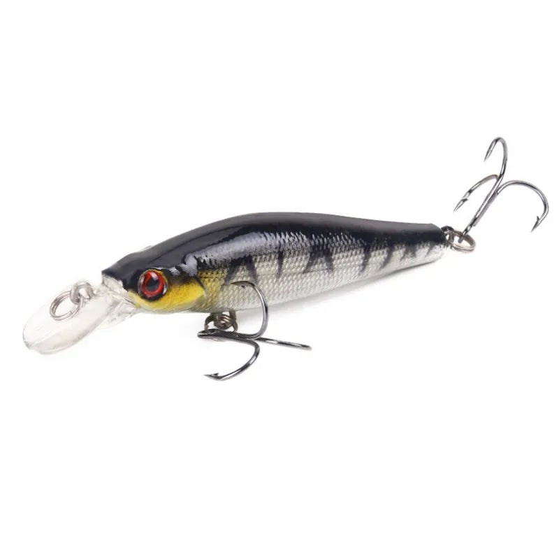 1Pcs Fishing Lures Minnow 9g/80mm Hard Artificial Plastic Crankbait 3D Eyes Isca colorful Fishing Wobblers Bass Fake Fish Carp