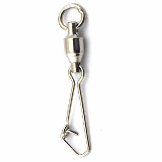 5pcs/lot Fishing Swivel Snap Ball Bearing Swivels with Hooked Snap Fishing Swivel Hook Carp Fishing Tackle