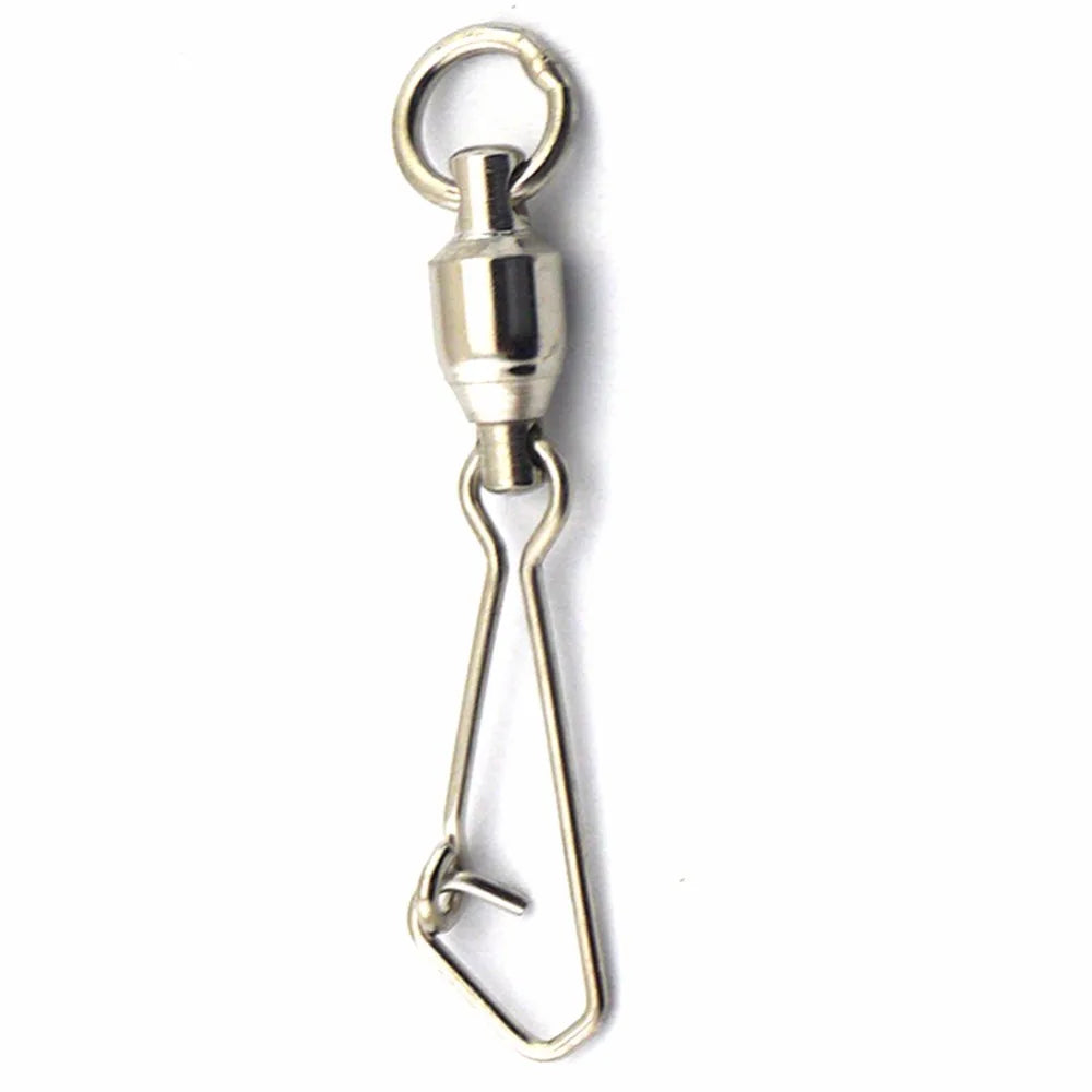 5pcs/lot Fishing Swivel Snap Ball Bearing Swivels with Hooked Snap Fishing Swivel Hook Carp Fishing Tackle