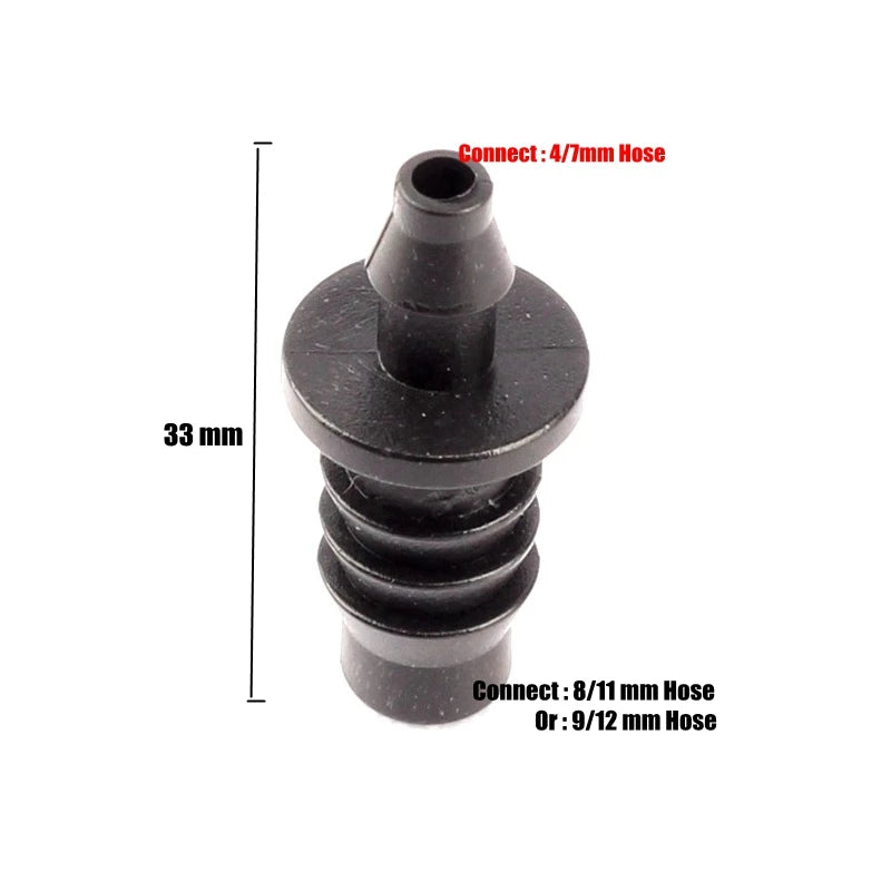 200pcs 8/11 9/12mm To 4/7mm Garden Hose Connectors Farm Drip Irrigation Pipe Reducing Coupling Joints Gardening Water Parts