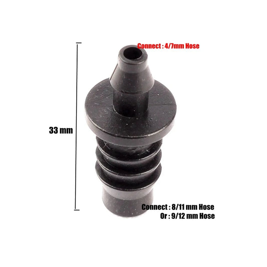200pcs 8/11 9/12mm To 4/7mm Garden Hose Connectors Farm Drip Irrigation Pipe Reducing Coupling Joints Gardening Water Parts