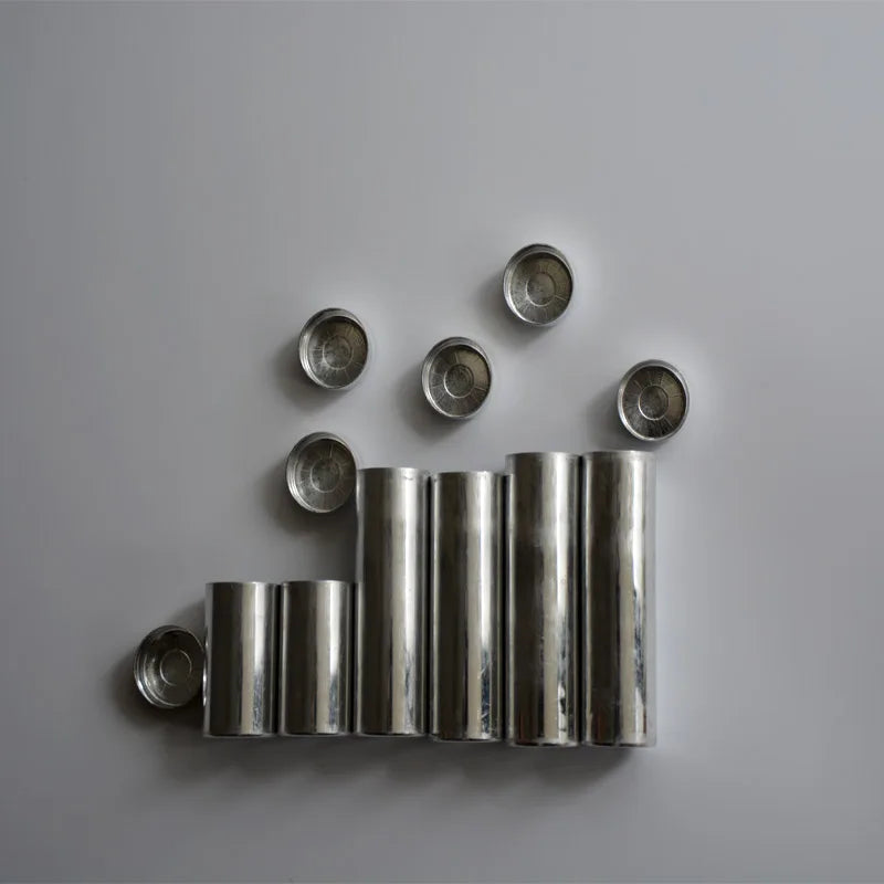 100pcs/lot Bahan Valplast Pergigian 25.5*45/77/85mm Kartrij Tiub Aluminium Kosong Pergigian untuk Membuat Gigi Palsu Fleksibel