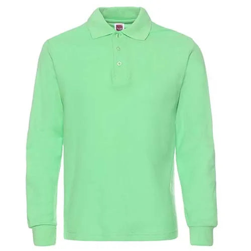 Kemeja Polo Jenama Lelaki 2024 Lengan Panjang Baju Polo Lelaki Fesyen Kasual Kapas Slim Fit Polos Jersi Lelaki Plus Saiz XS-3XL