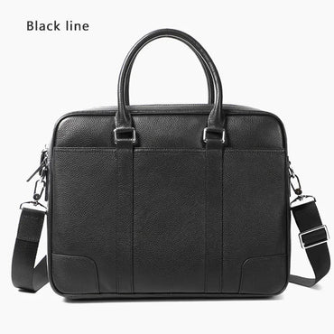 Famous Brand Man Briefcase Genuine Leather Men Bag Fashion Male Shoulder Laptop Bag Handbag Business Cow Leather Men's Briefcase