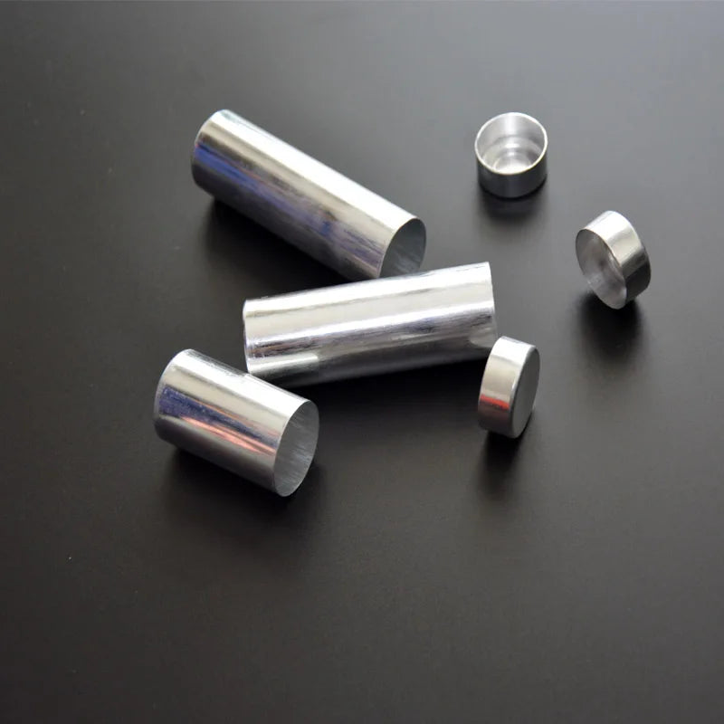 200 Keping/lot Bahan Pergigian Diameter 25.5mm Tiub Aluminium Kosong Pergigian Kartrij Kosong Pergigian untuk Membuat Gigi Palsu Fleksibel