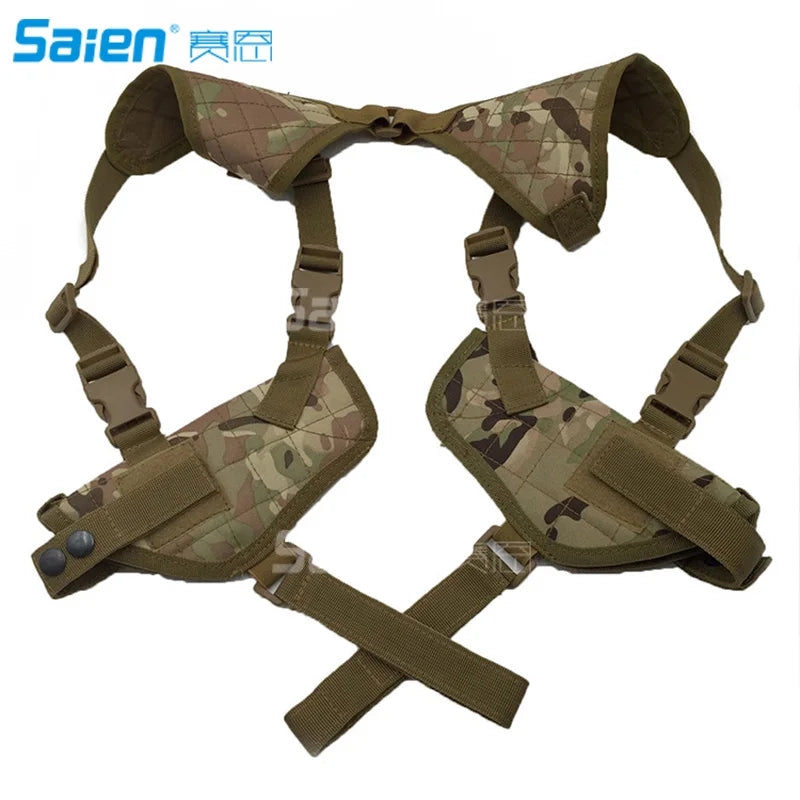 Tactical Universal Double Draw Shoulder Holster For Pistol Handgun Gun Adjustable Elastic Band For Women Men