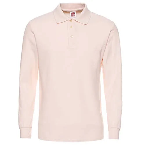 Kemeja Polo Jenama Lelaki 2024 Lengan Panjang Baju Polo Lelaki Fesyen Kasual Kapas Slim Fit Polos Jersi Lelaki Plus Saiz XS-3XL