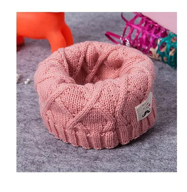 Cute Cotton Winter Baby Neck Ring Scarf LICs Children Girls Boys Knitted Wool O-Scarves Kids Solid Color Warm Snood