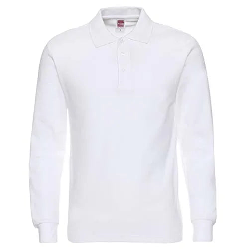 Kemeja Polo Jenama Lelaki 2024 Lengan Panjang Baju Polo Lelaki Fesyen Kasual Kapas Slim Fit Polos Jersi Lelaki Plus Saiz XS-3XL