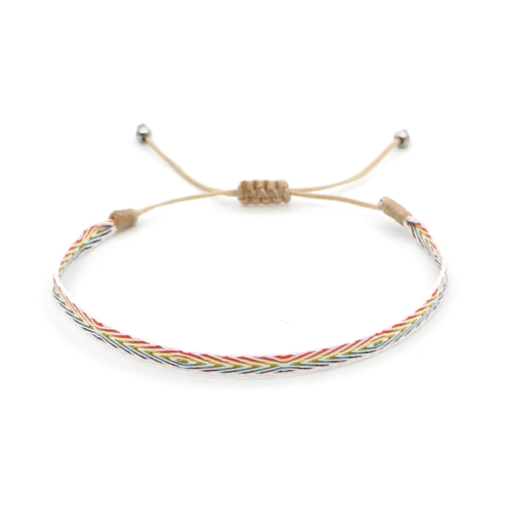 Easter Braided Bracelets For Women Pattern Boho Jewelry Friendship Rope Bracelet Vintage Weave Handmade Textile Bangles